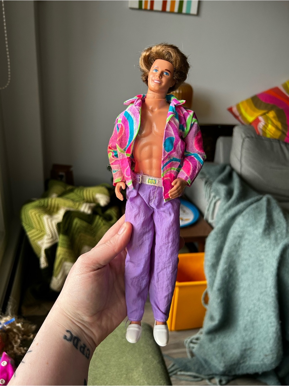 1991 Totally Hair Ken Mattel Barbie Doll